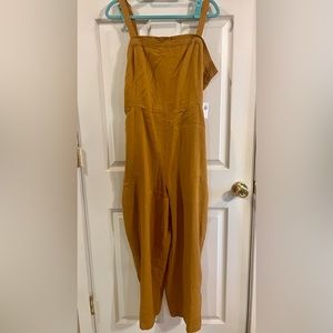 Old Navy Linen Full Length Wide Leg Sleeveless Jumpsuit